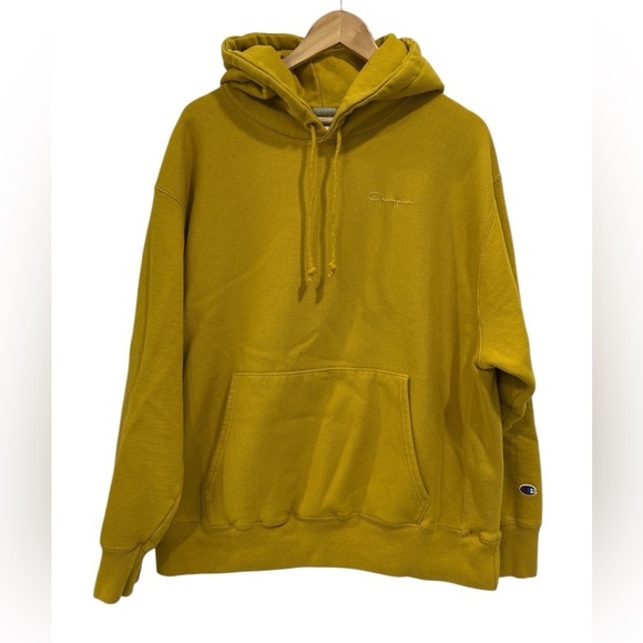 Champion Reverse Weave Warm Up Hoodie Sweatshirt with Expansion Gusset - L - Picture 1 of 8